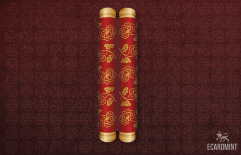 Chinese New Year Scrolls GIF by Ecard Mint