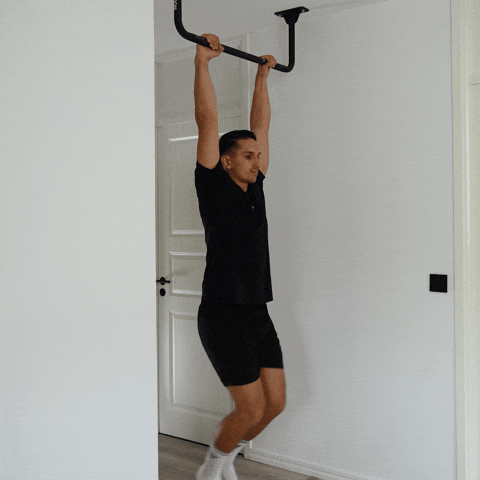 negative toes to bar exercise demonstration