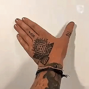Palm Painting in funny gifs