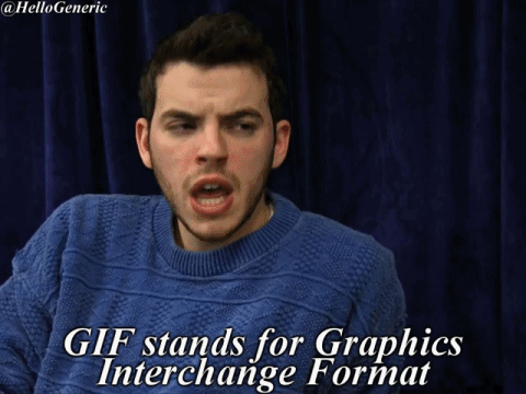 person explaning that gif stands for graphical user interface with several examples of how that is not a soft g