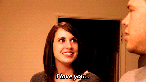 Gif of a woman saying "I love you..."
