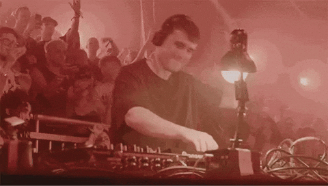 Fred again.. playing a DJ set to a packed crowd