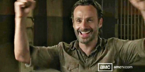 Image result for the walking dead excited gif