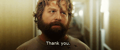 Zach Galifianakis Thank You GIF - Find & Share on GIPHY