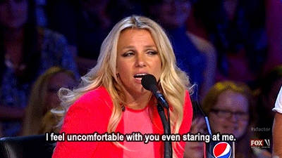  Britney Spears talking about feeling uncomfortable