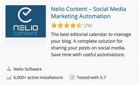 Screenshot of the Nelio Content plugin in the WordPress plugin directory