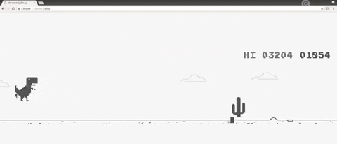 Chrome Dinosaur in Pygame 