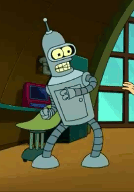 Bender from Futurama dancing