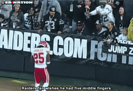 Image result for jamaal charles oakland raiders gif