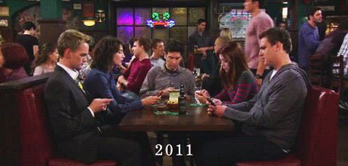 how i met your mother texting tv technology iphone 5