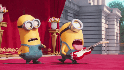 Image result for despicable me  gif guitar