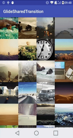 Shared Element Transition with Glide - Step 1