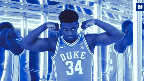 Flexing College Basketball GIF by Duke Men's Basketball