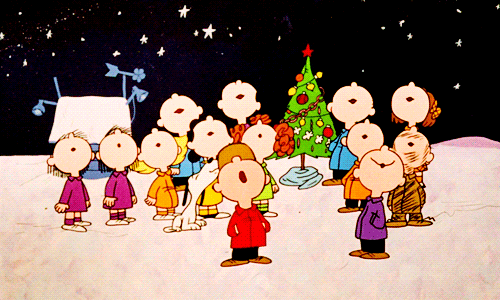 A Charlie Brown Christmas Singing GIF