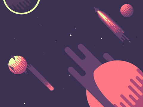 an animated space background