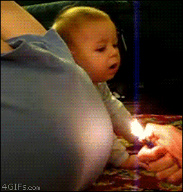 fart farts reaction baby fire