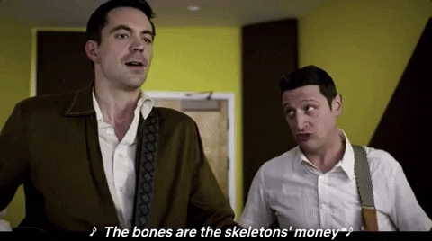 Itysl 105 Bones Skeletons Money GIF by Vulture.com - Find & Share on GIPHY