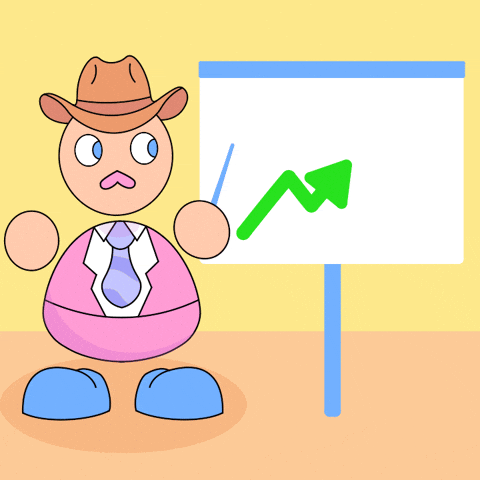 Growth chart going up