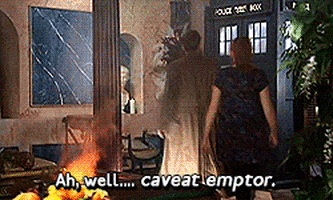 caveat emptor pompeii fires giphy noble donna doctor who gif gifs