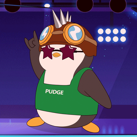 Penguin at a club enjoying the song