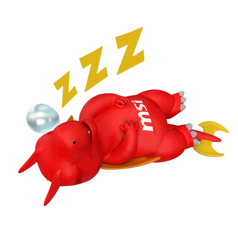Lucky Dragon Sleeping GIF by MSI Gaming