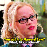 You got into Harvard Law?  What, like it's hard?