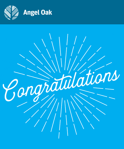 Celebration Congrats GIF by Angel Oak Home Loans