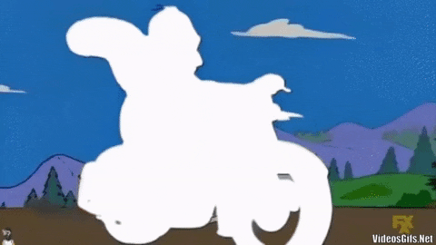 Simpsons at bike in gifgame gifs