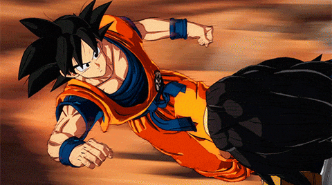 Goku and Vegeta battle