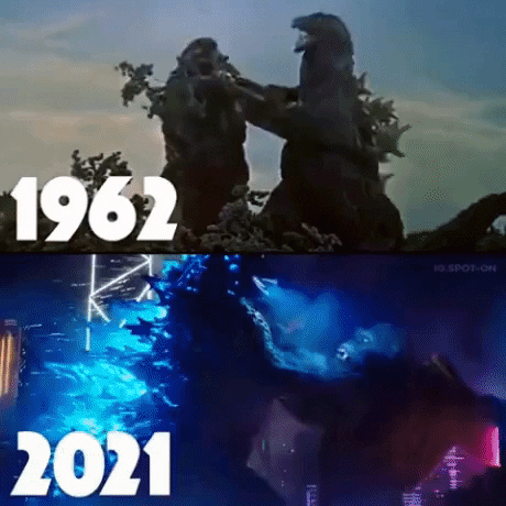 Godzilla Vs Kong in funny gifs