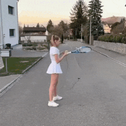 Practicing tennis alone in wow gifs