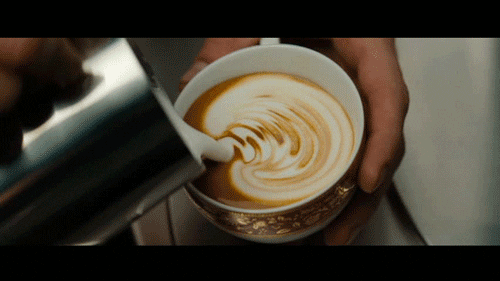 Pouring latte art