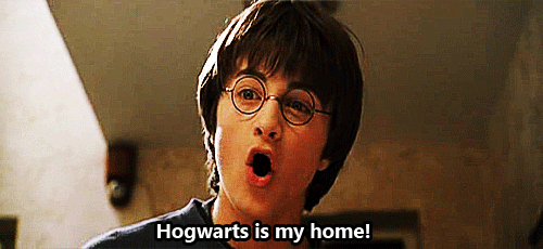 Harry Potter gif: Hogwarts is my home!