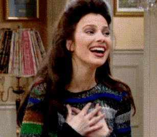 reaction excited awww the nanny fran drescher