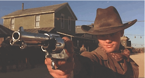 cowboy leonardo dicaprio gun shooting leo dicaprio