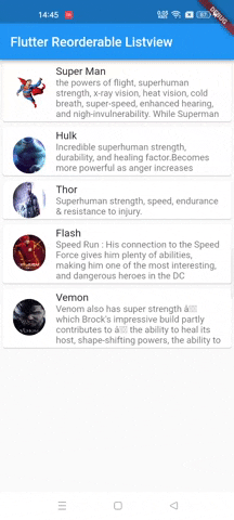 reorderable listview flutter