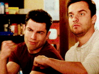  new girl fist bump blow it up GIF