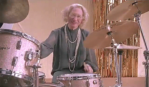 Grandma Drumming GIF