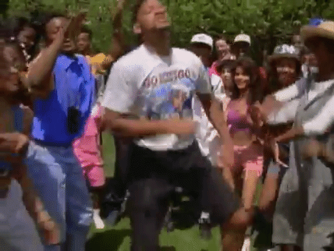 Will Smith dancing with excitement about setting up a Showit account!