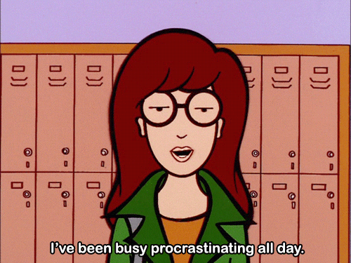 procrastination gif