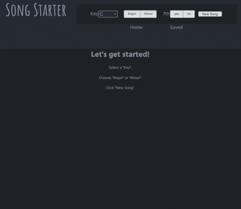 The song display with lyrics and chords