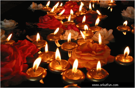 pretty diwali candles