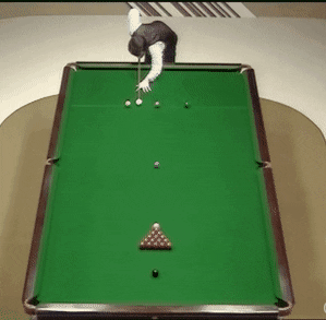 A perfect snooker break-off