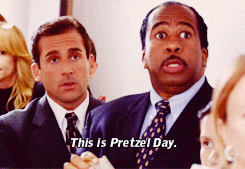 Stanley saying This is Pretzel Day