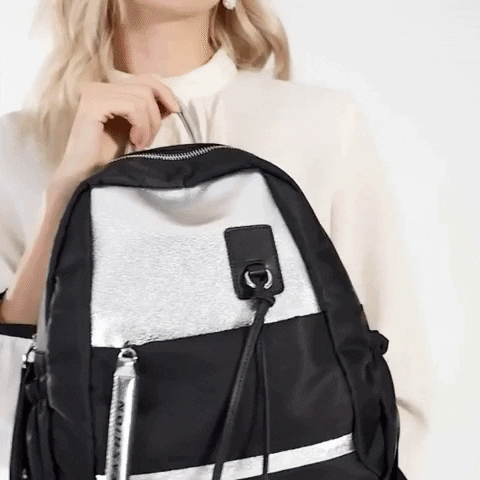 women backpack in two tone color