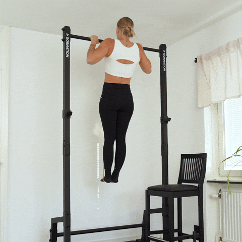 assisted pull up top hold exercise demonstration