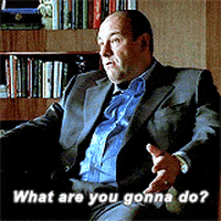 Image result for what you gonna do gif sopranos