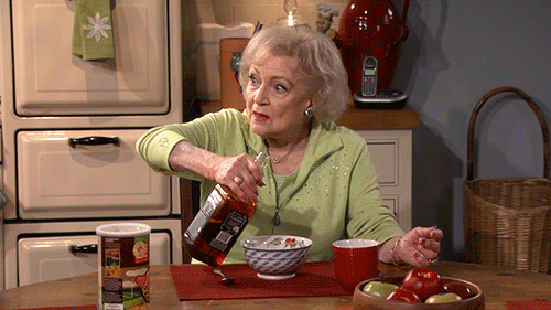 Betty White Drinking GIF