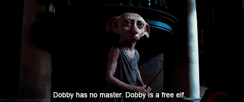 Dobby qui parle à Lucius Malfoy