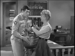 Andy Griffith retreating from aggressive woman